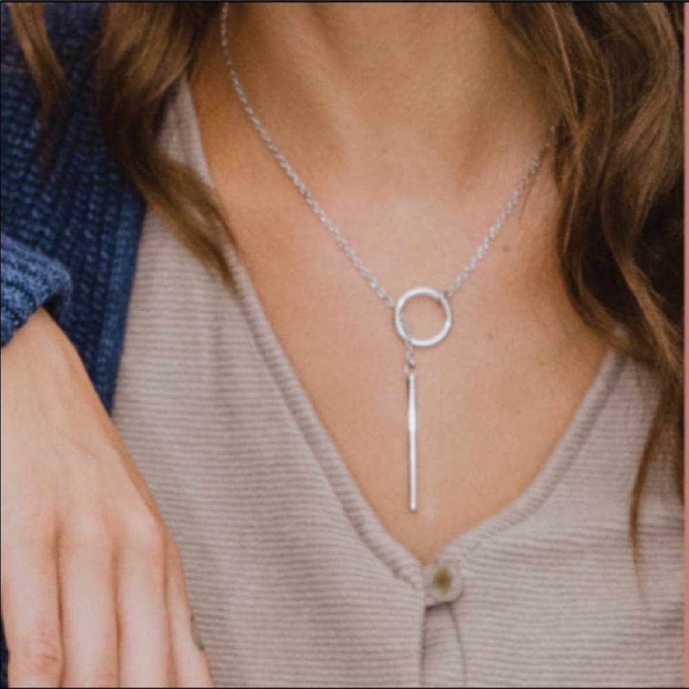 Nashelle Heather Drop Lariat Necklace